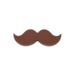 Brownie Silicone Mustache Bead Ellebel de Graef - 100% BPA-free - Wholesale