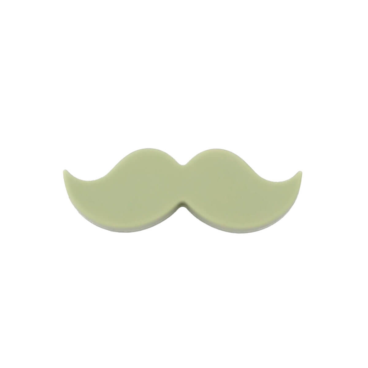 Pistachio Silicone Mustache Bead Ellebel de Graef - 100% BPA-free - Wholesale