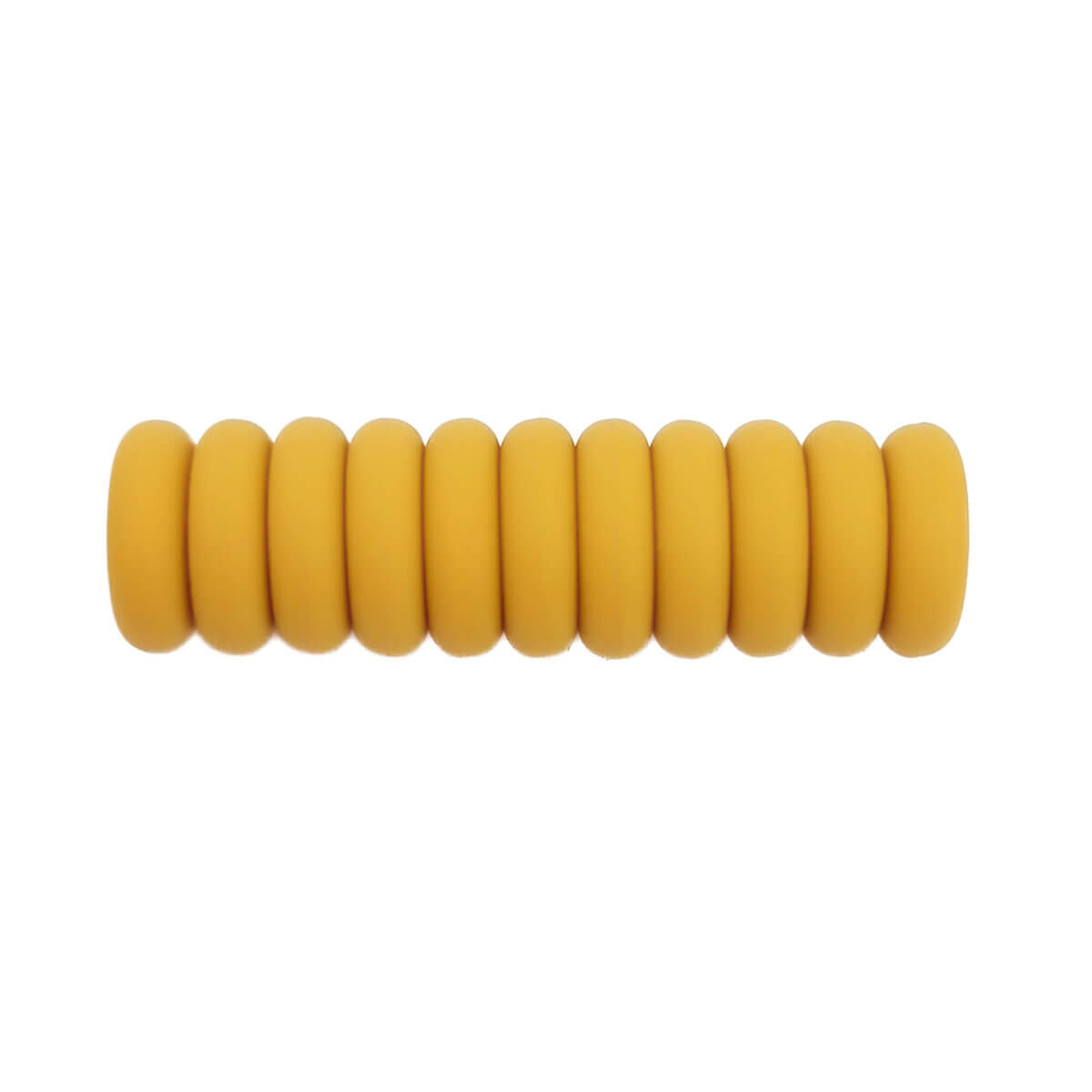 Siliconen kralen mini abacus 12 x 4 mm oker geel speenkoord bijtring groothandel