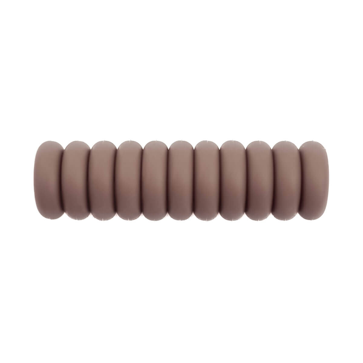 Siliconen kralen mini abacus 12 x 4 mm dark oak speenkoord bijtring groothandel