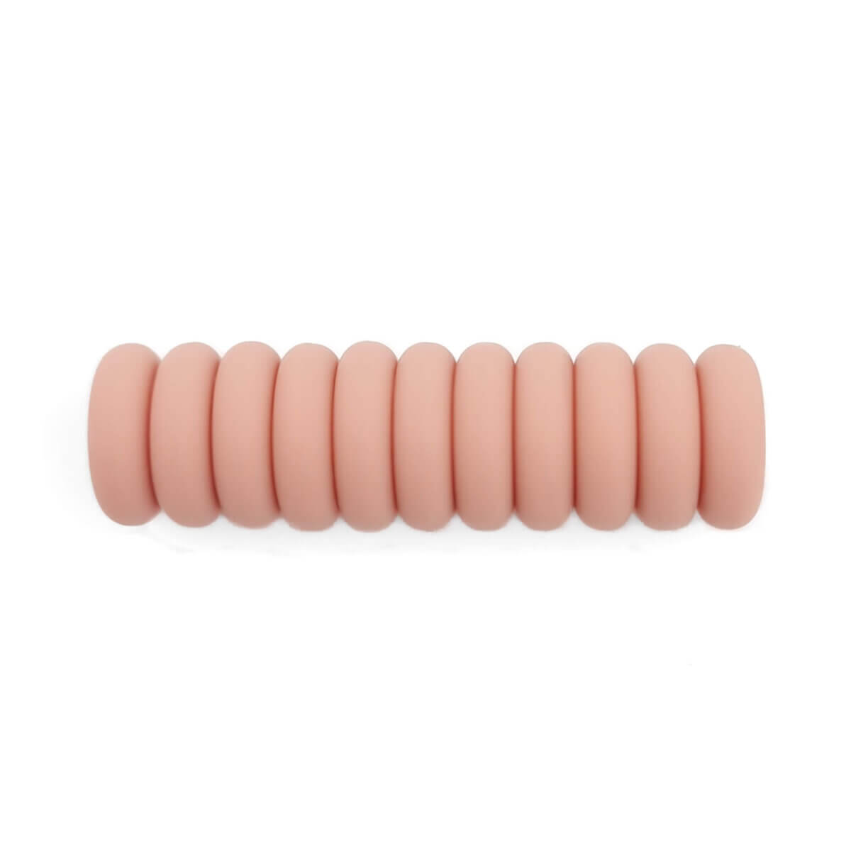 Silicone beads mini abacus 12 x 4 mm powder nude pacifier cord teething ring wholesale