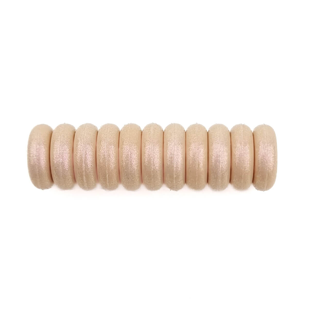 Siliconen kralen mini abacus 12 x 4 mm zand parel speenkoord bijtring groothandel