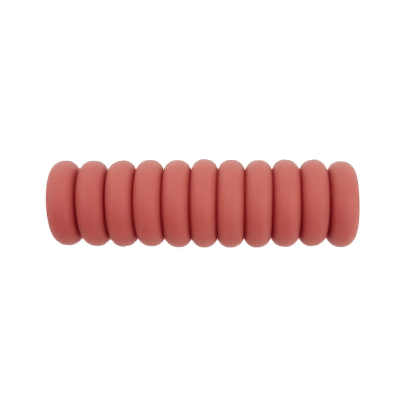 Siliconen kralen mini abacus 12 x 4 mm steen rood speenkoord bijtring groothandel