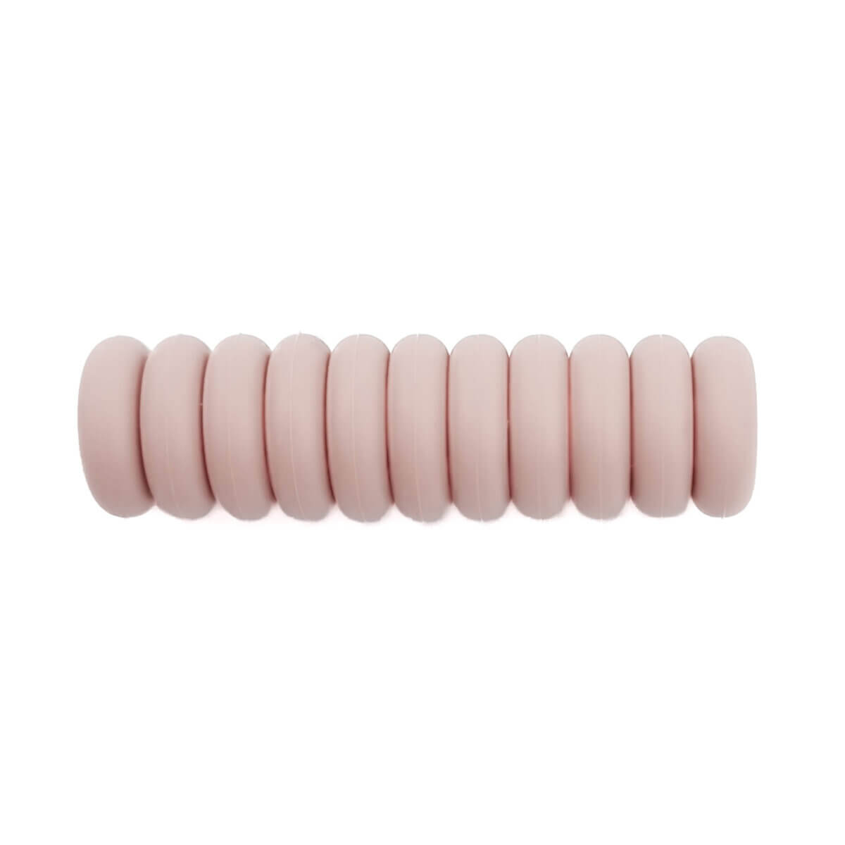 Siliconen kralen mini abacus 12 x 4 mm pale rose speenkoord bijtring groothandel