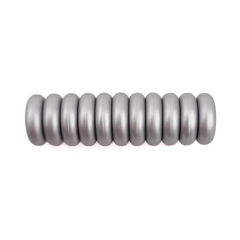 Siliconen kralen mini abacus 12 x 4 mm silver nugget speenkoord bijtring groothandel