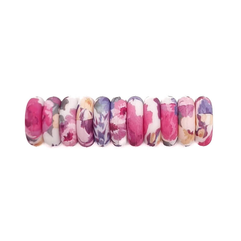 Silikonperlen Mini Abakus 12 x 4 mm Blume Festival Druck Schnuller Schnur Beißring Großhandel