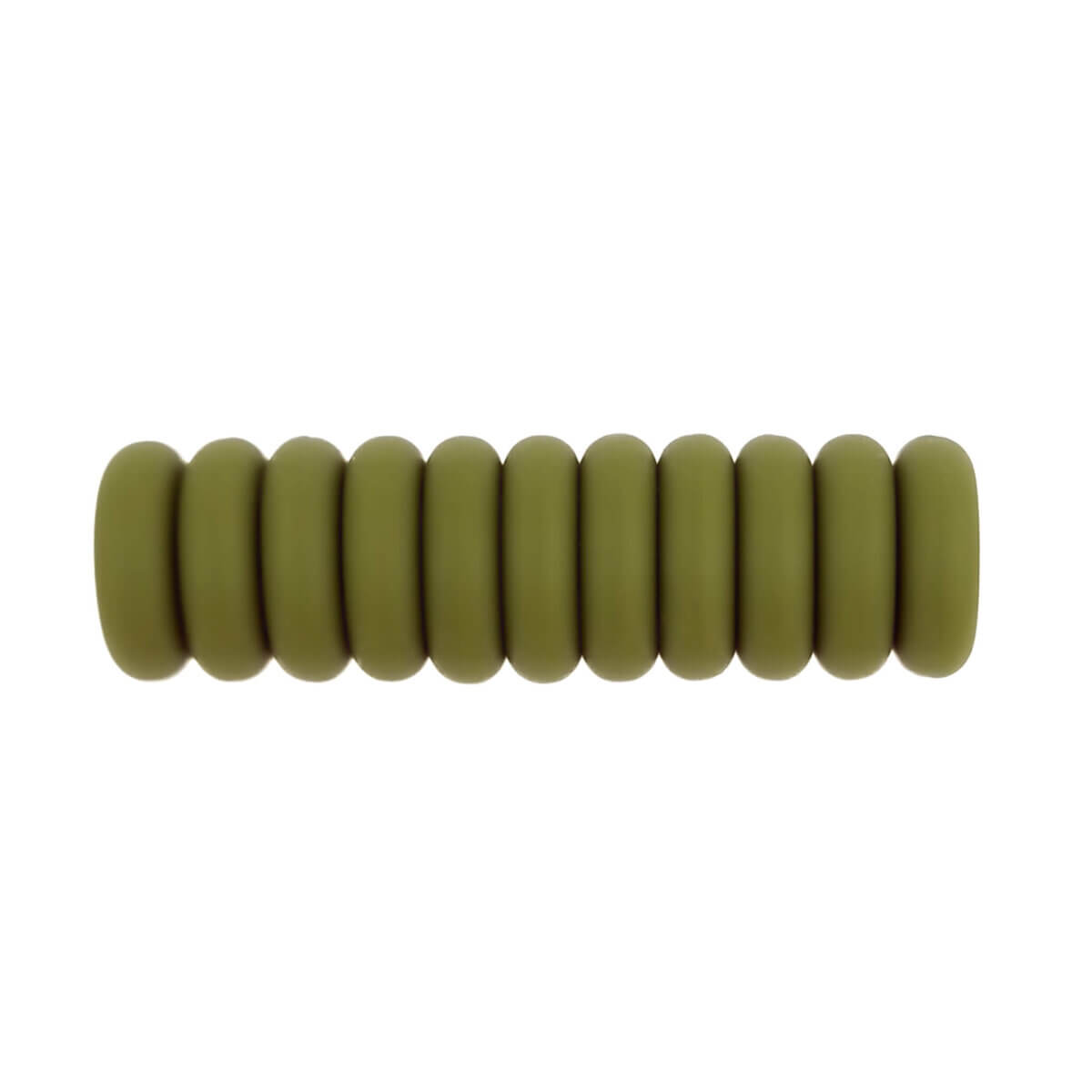 Siliconen kralen mini abacus 12 x 4 mm mos groen speenkoord bijtring groothandel