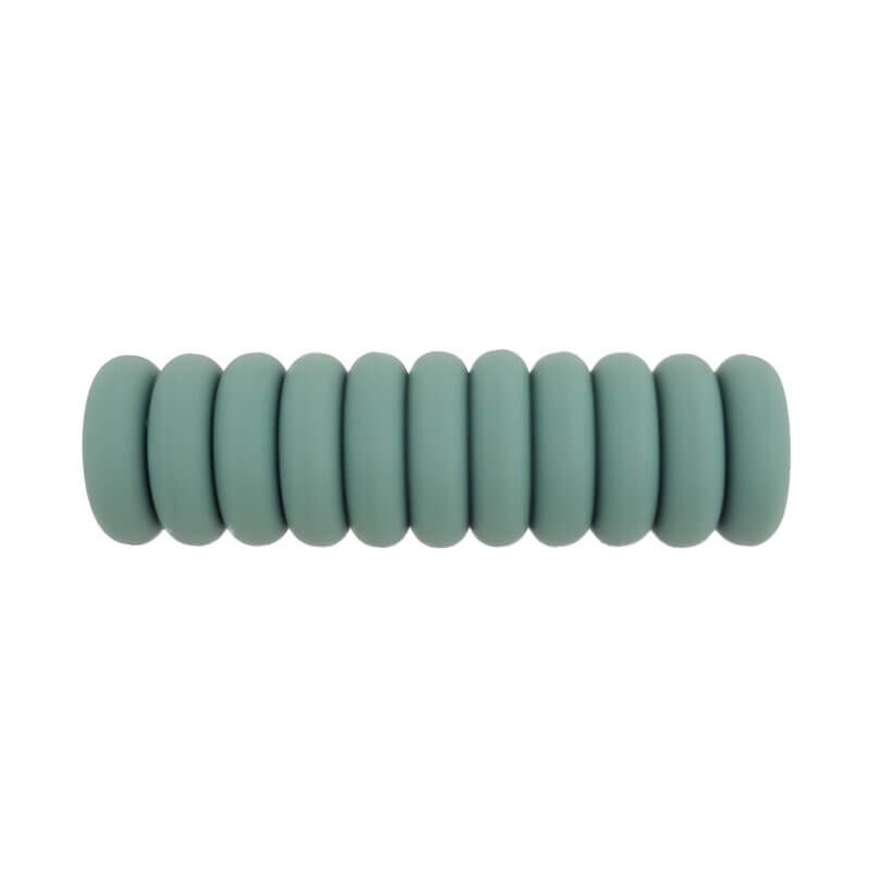 Siliconen kralen mini abacus 12 x 4 mm salie groen speenkoord bijtring groothandel