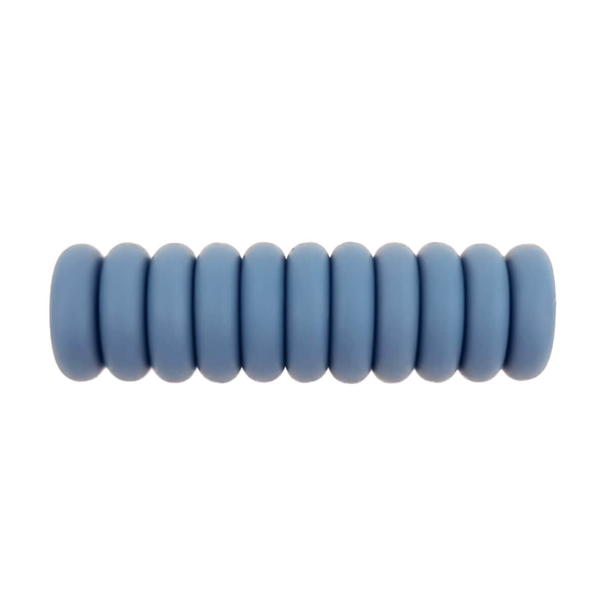 Siliconen kralen mini abacus 12 x 4 mm staal blauw speenkoord bijtring groothandel