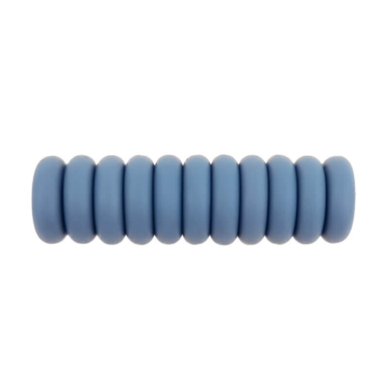 Siliconen kralen mini abacus 12 x 4 mm staal blauw speenkoord bijtring groothandel
