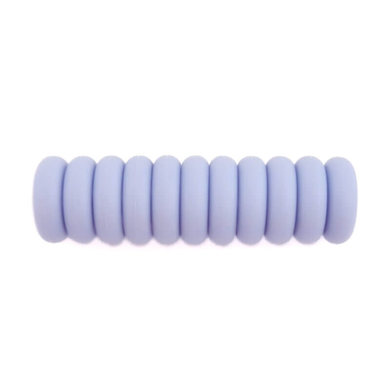 Siliconen kralen mini abacus 12 x 4 mm licht poeder blauw speenkoord bijtring groothandel