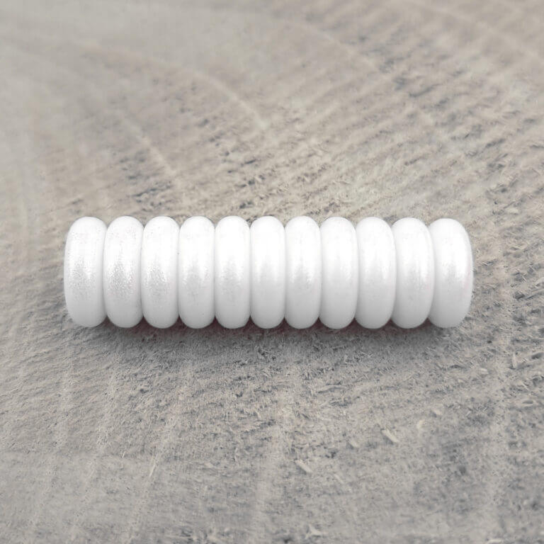 Perles en silicone Mini Abacus blanc imprimé perle grossiste bpa free dummy cord anneau de dentition
