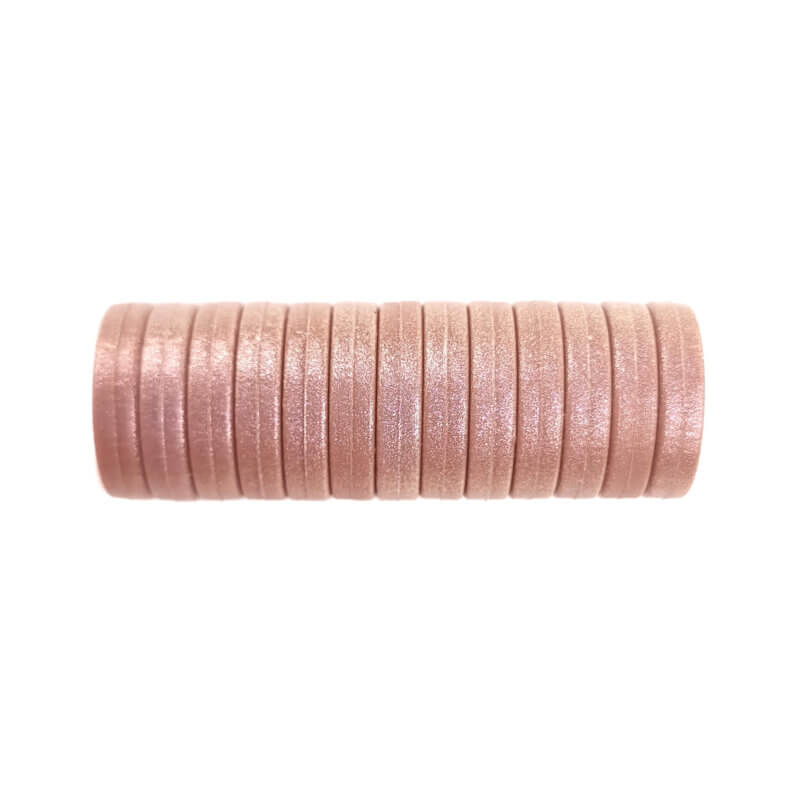 Silikon Perlen Mini Circlet 14 x 3 mm Milchschokolade Perle drucken Schnuller Schnur Beißring Großhandel