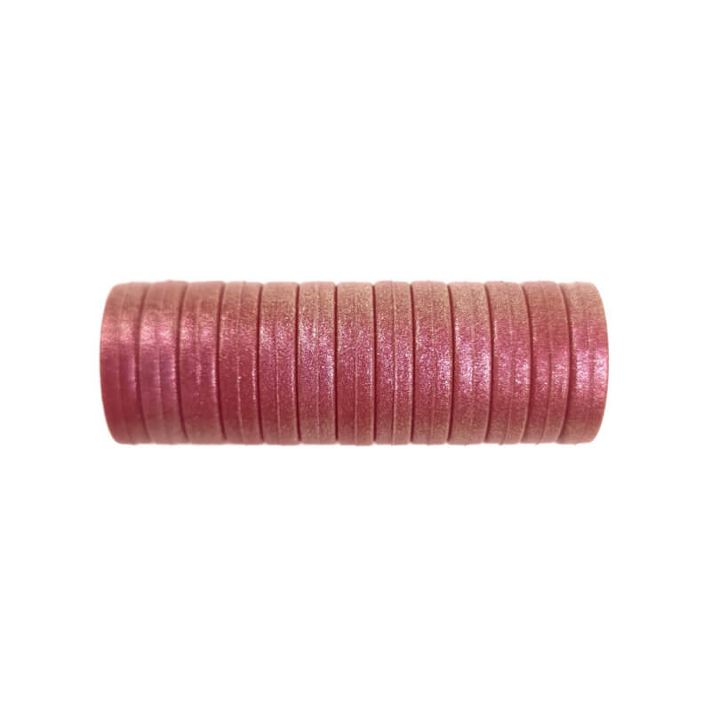 Siliconen kralen mini circlet 14 x 3 mm roest rood parel print speenkoord bijtring groothandel