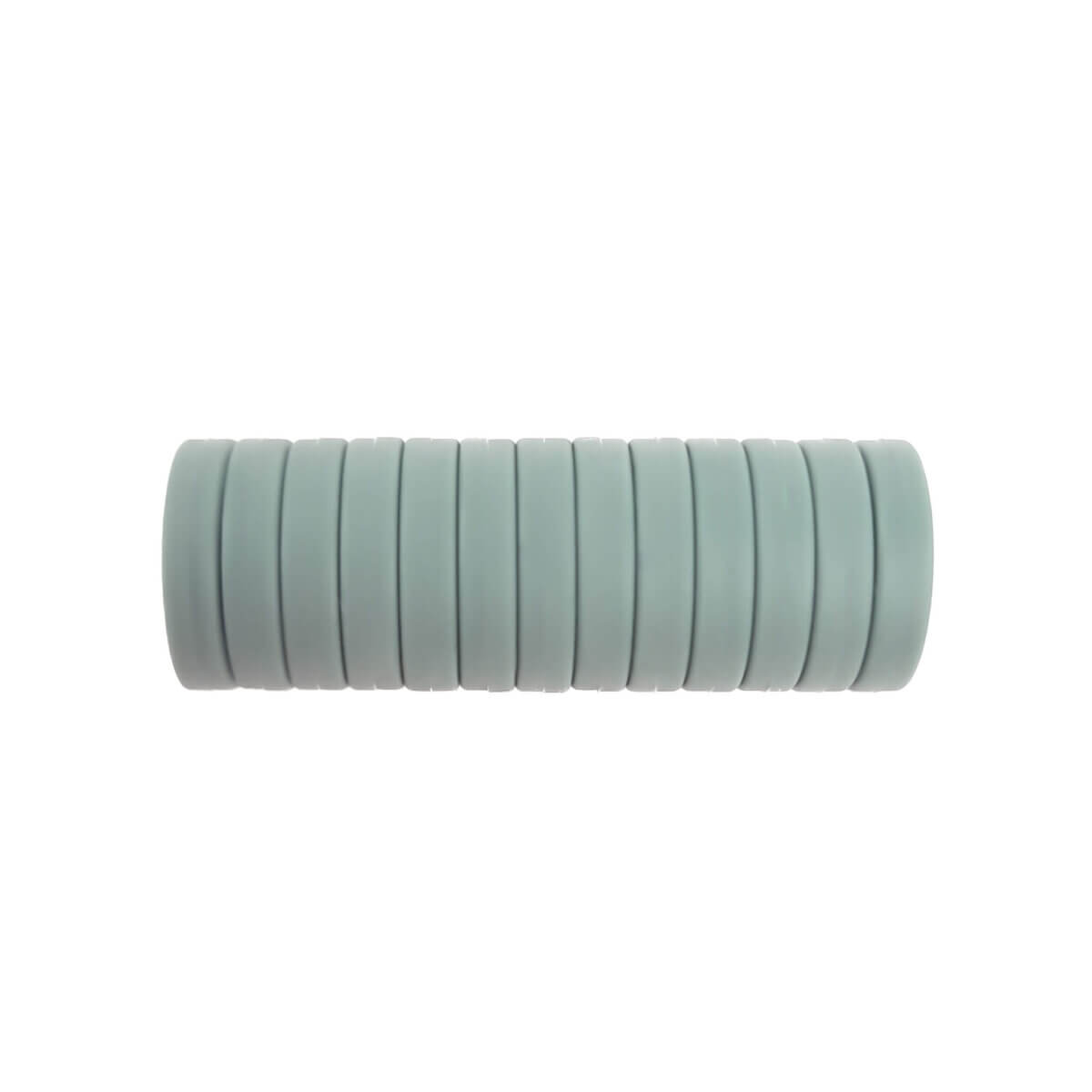 Silicone beads mini circlet 14 x 3 mm sage green pacifier cord teething ring wholesale