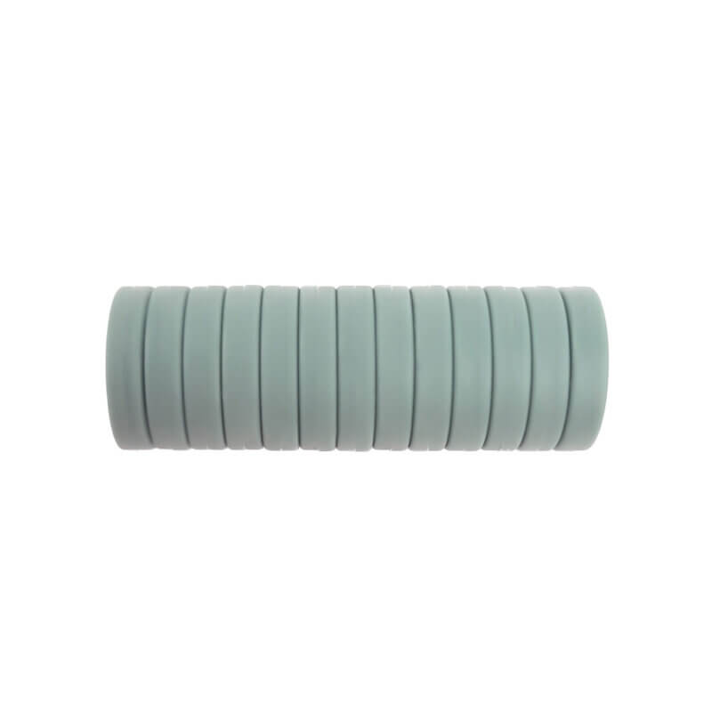 Siliconen kralen mini circlet 14 x 3 mm salie groen speenkoord bijtring groothandel