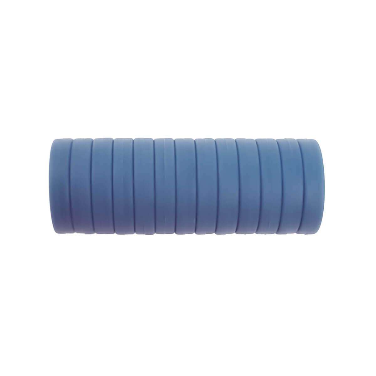 Silikonperlen Mini Circlet 14 x 3 mm Stahl blau Schnuller Schnur Beißring Großhandel