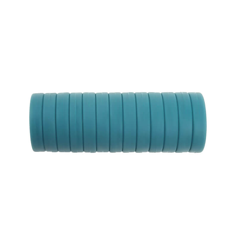 Siliconen kralen mini circlet 14 x 3 mm fluoriet speenkoord bijtring groothandel