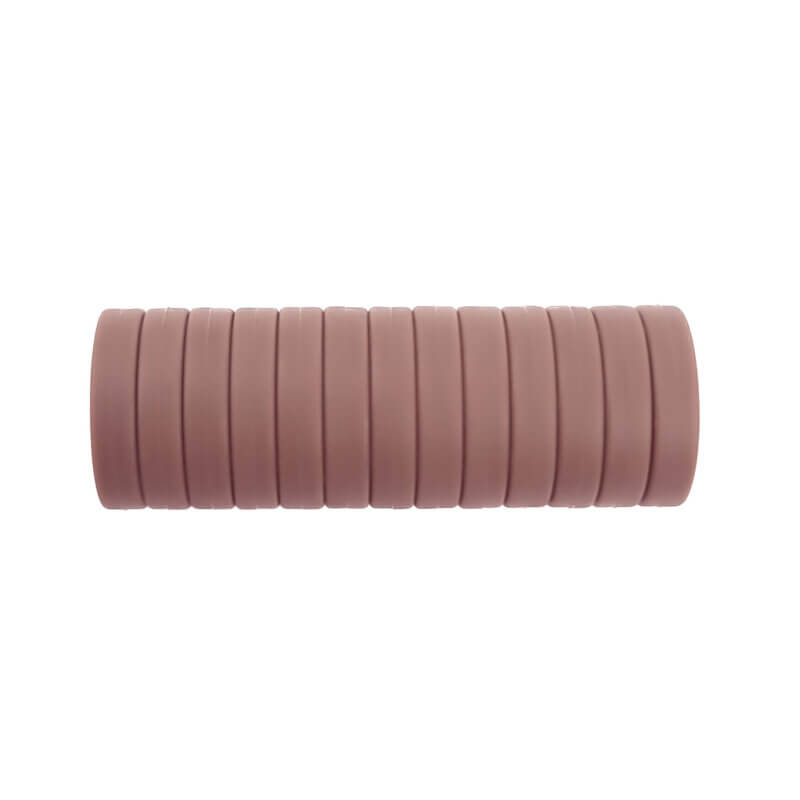 Siliconen kralen mini circlet 14 x 3 mm dark oak speenkoord bijtring groothandel
