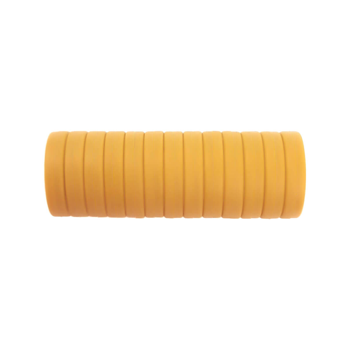 Silicone beads mini circlet 14 x 3 mm ochre yellow pacifier cord teething ring wholesale