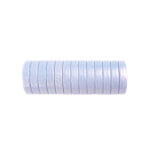 Siliconen kralen mini circlet 12 x 4 mm licht poeder blauw parel print speenkoord bijtring groothandel