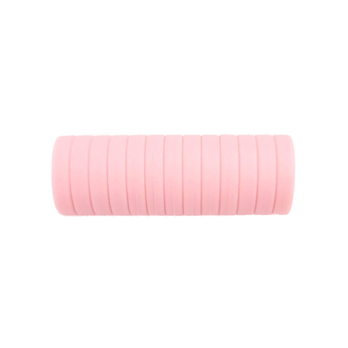 Siliconen kralen mini circlet 14 x 3 mm perzik roze speenkoord bijtring groothandel