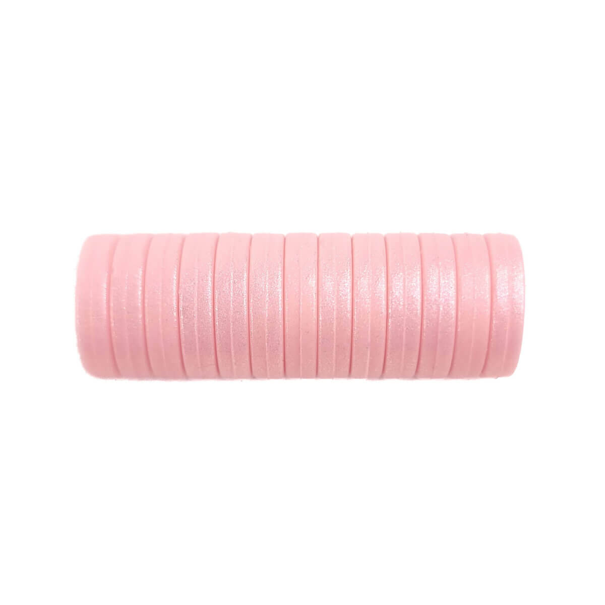 Siliconen kralen mini circlet 14 x 3 mm perzik roze parel print speenkoord bijtring groothandel