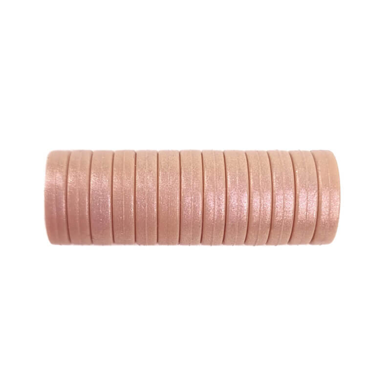 Silikon Perlen Mini Circlet 14 x 3 mm caffe latte Perle drucken Schnuller Schnur Beißring Großhandel