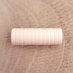Siliconen kralen mini circlet 14 x 3 mm ivory speenkoord bijtring groothandel