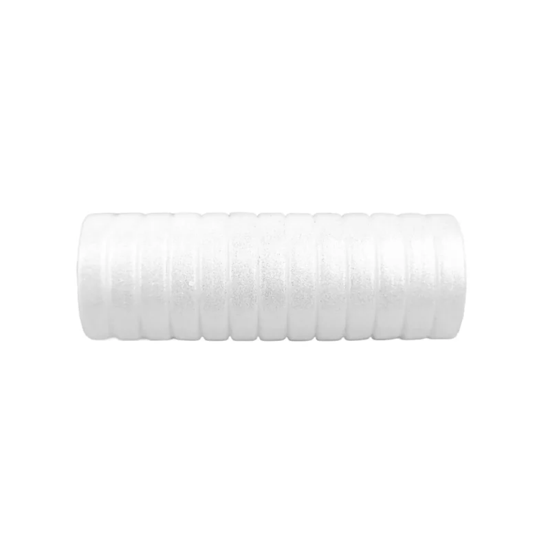 Siliconen kralen - Mini Circlet - 14 x 3 mm - Wit Parel print