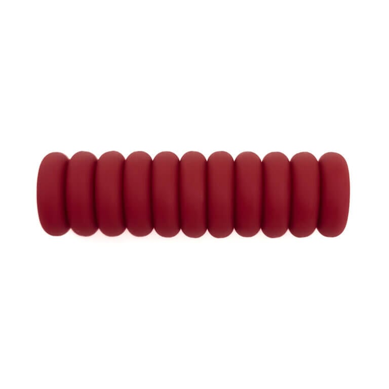 Siliconen kralen mini abacus 12 x 4 mm wijn rood speenkoord bijtring groothandel