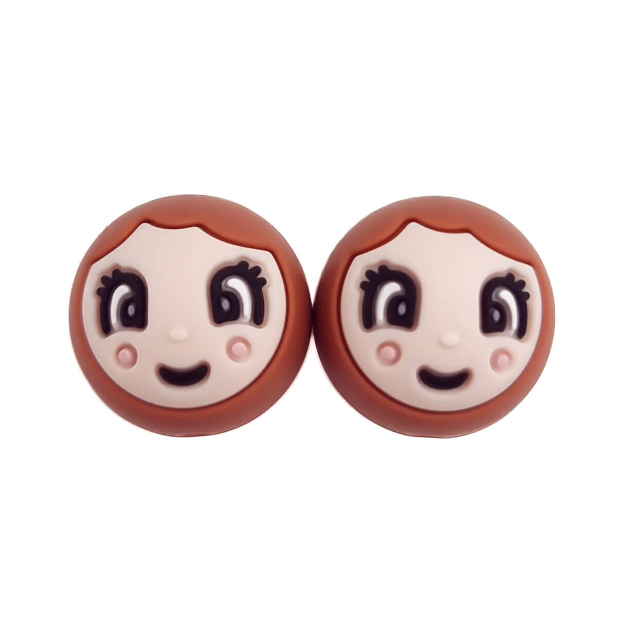 Exclusively at Jootjes Crochet Gifts: - Color:Girl/Woman Astilbe/Henna
- Type: Silicone beads Lucky dolls
- Size: 20 mm
- Color: Face Astilbe (our own developed color), Hair: Henna
- Registered Design by Jootjes®
- Sold individually, nowhere cheaper
- BPA-, Phthalates-, Lead-, PVC- and Poison-free
- Suitable for CE certified end product
- Medical grade silicone beads
- Chillable in the refrigerator
- Dishwasher safe Jootjes Haakcadeautjes