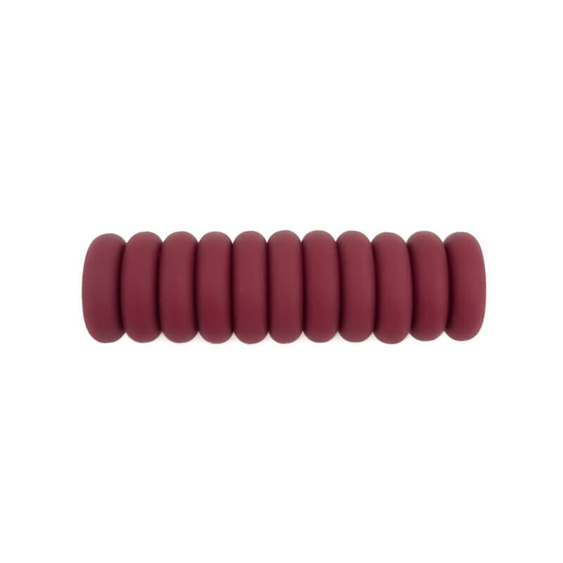 Siliconen kralen - Mini Abacus - 12 x 4 mm - Burgundy