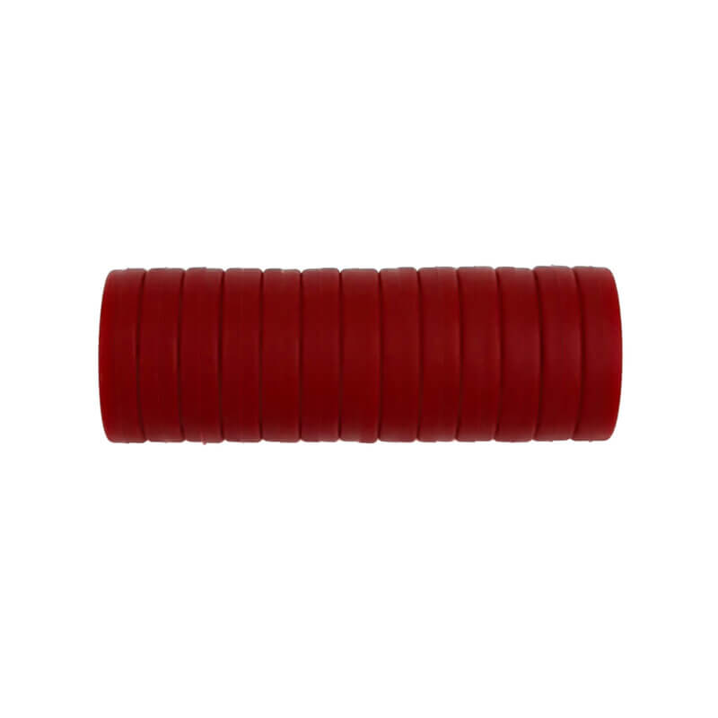 Siliconen kralen - Mini Circlet - 14 x 3 mm - Wijn Rood