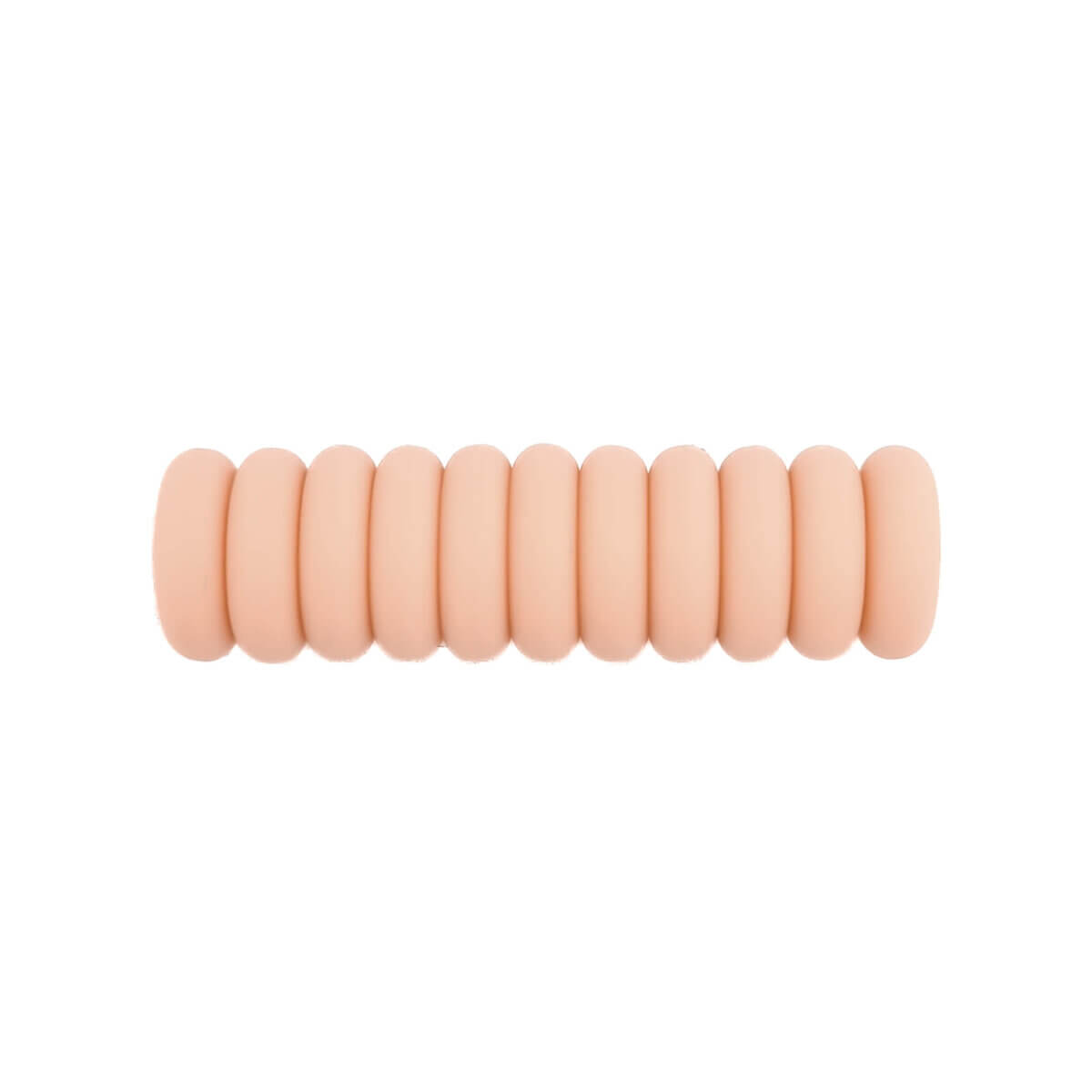 Color: Peach Nude - Type: Silicone Beads Mini Abacus
- Size: 12x4 mm
- Established design by Jootjes Haakcadeautjes, registered design.
- Sold individually, nowhere cheaper
- BPA-, Phthalates-, Lead-, PVC- and Poison-free
- Suitable for CE certified end product
- Medical grade silicone beads
- Chillable in the refrigerator
- Dishwasher safe Jootjes Haakcadeautjes