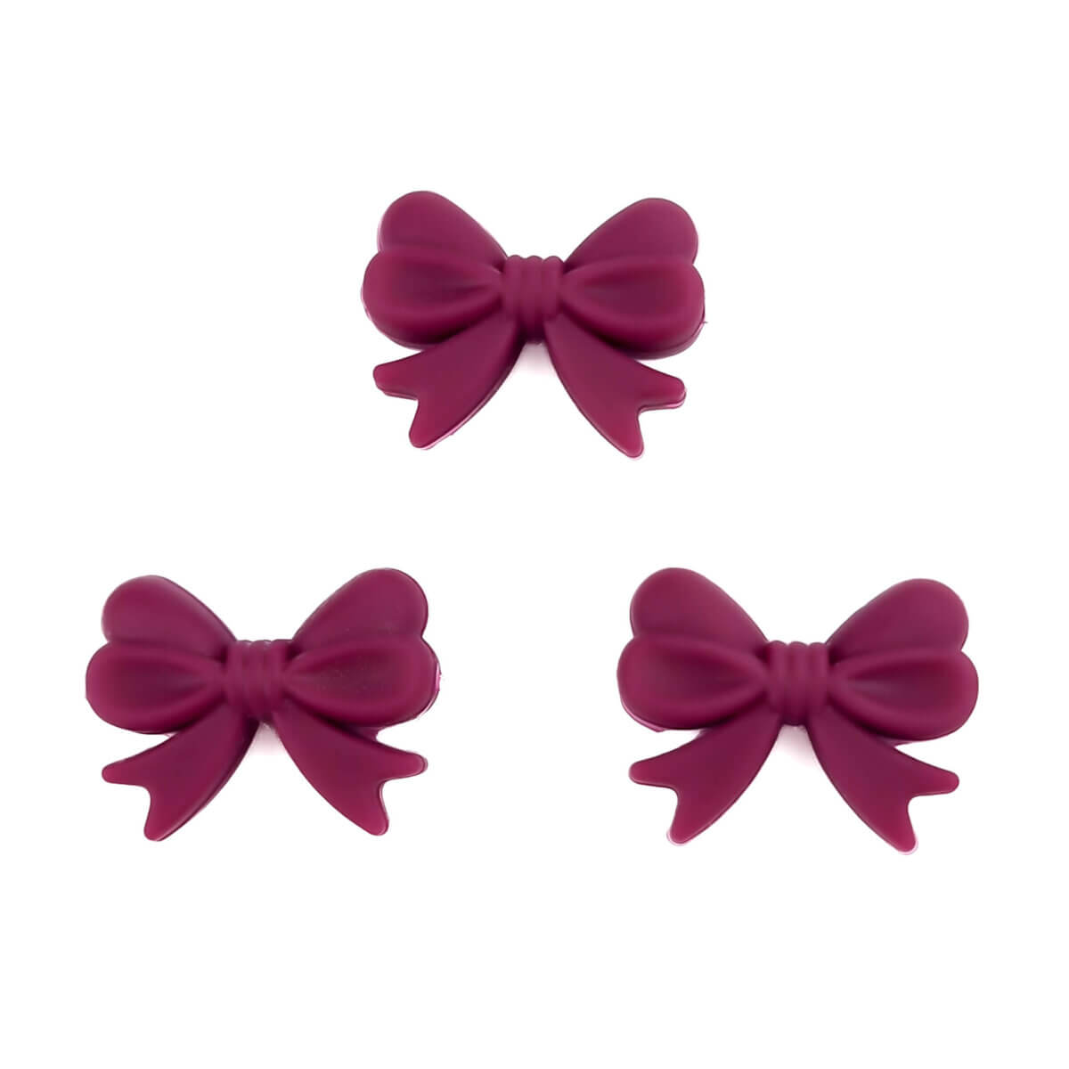 Kleurcode: Berry Type: Strik Formaat: 16 x 26 mm Materiaal: Siliconen, BPA-vrij, ftalaat-vrij, PVC-vrij, cadmium-vrij Gecertificeerd: CE en EN-71 Jootjes Haakcadeautjes