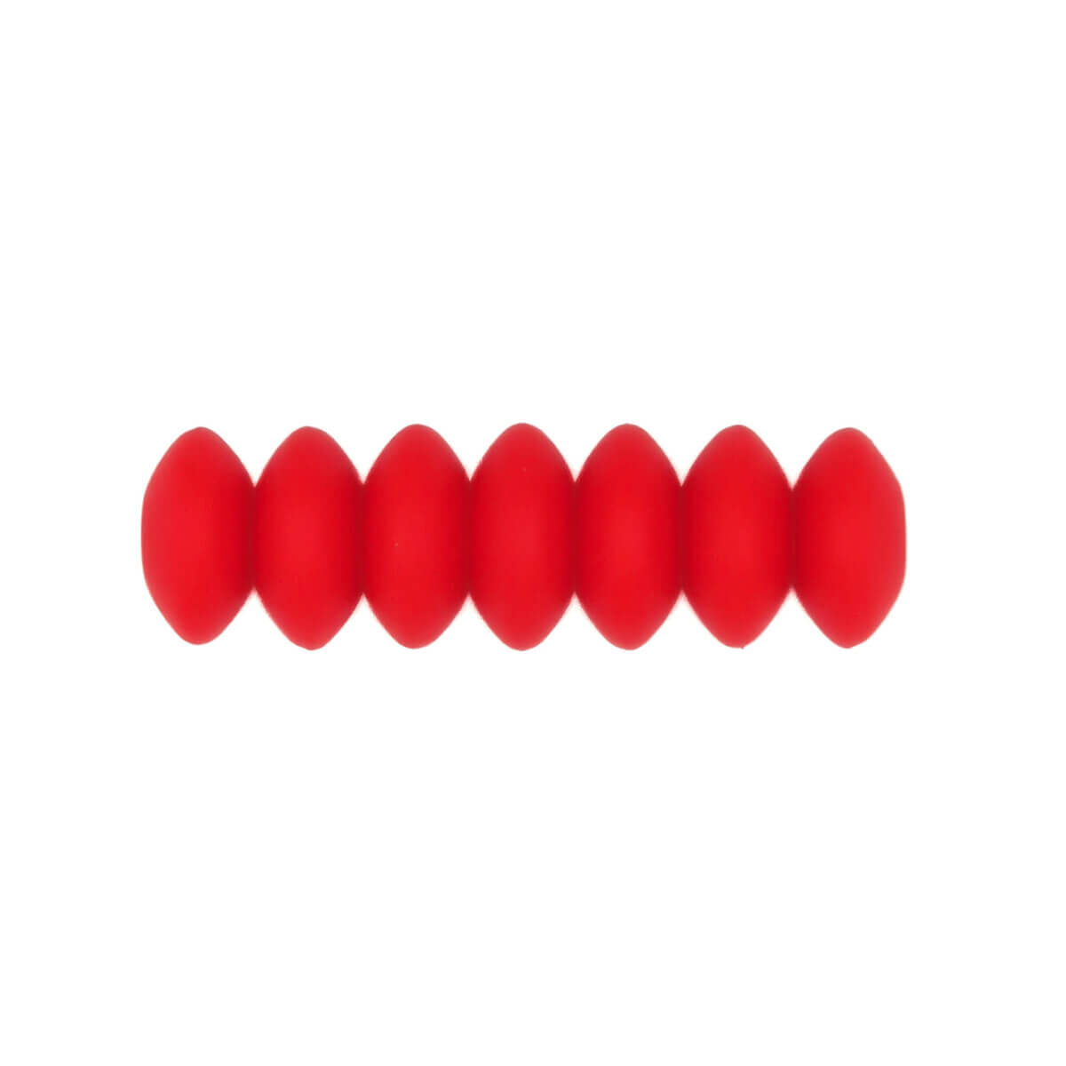 Color code Fire Department Red - Type: Silicone beads oval - spacer disc
- Size: 12 mm
- Sold individually, nowhere cheaper
- BPA-, Phthalates-, Lead-, PVC- and Poison-free
- Suitable for CE certified end product
- Medical grade silicone beads
- Chillable in the refrigerator
- Dishwasher safe Jootjes Haakcadeautjes