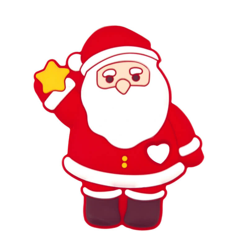 Siliconen Bijtfiguur - Kerstman Ster