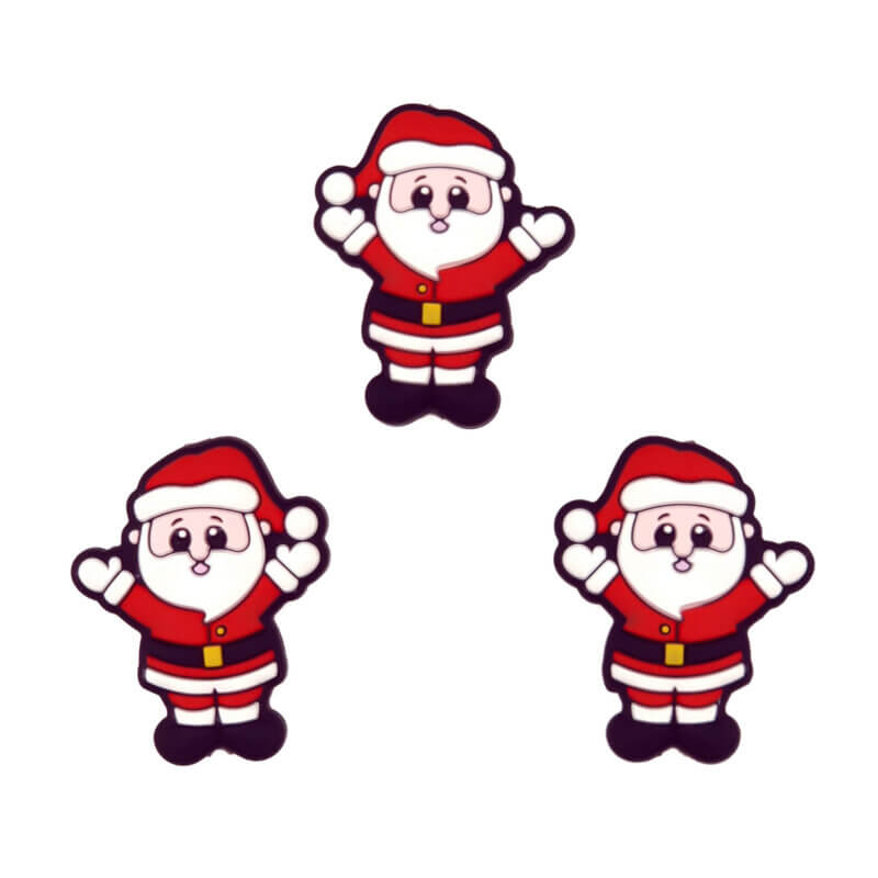Siliconen kralen - Kerstman Merry Christmas