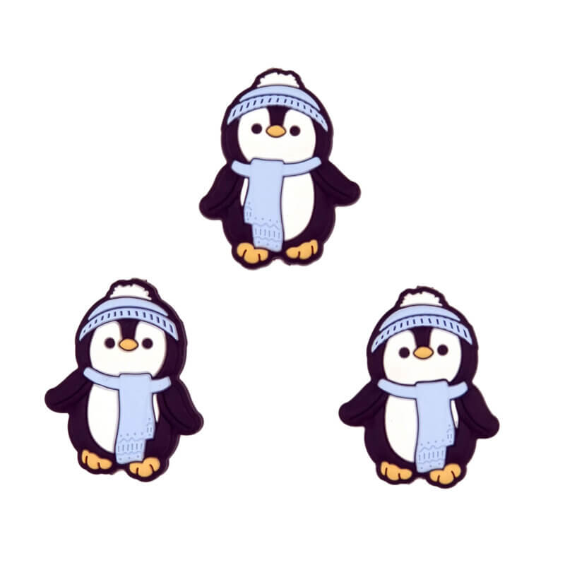 Siliconen kralen - Pinguin Sjaal - Licht Poeder Blauw