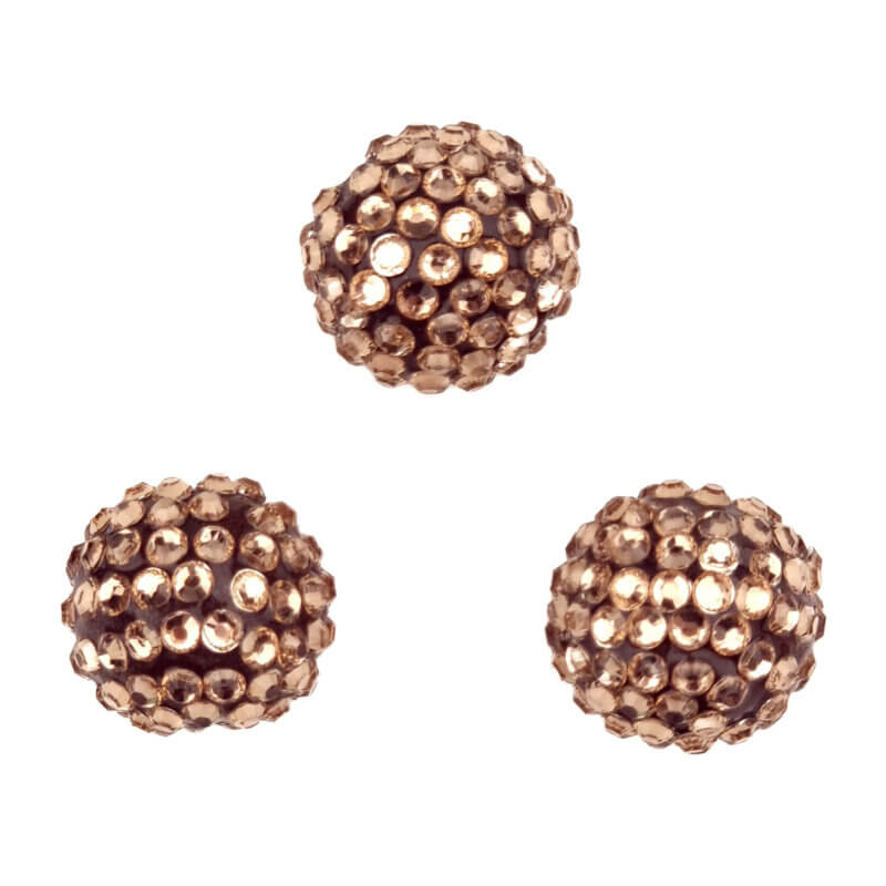 Acryl kralen met Steentjes - 20 mm - Caffe Latte