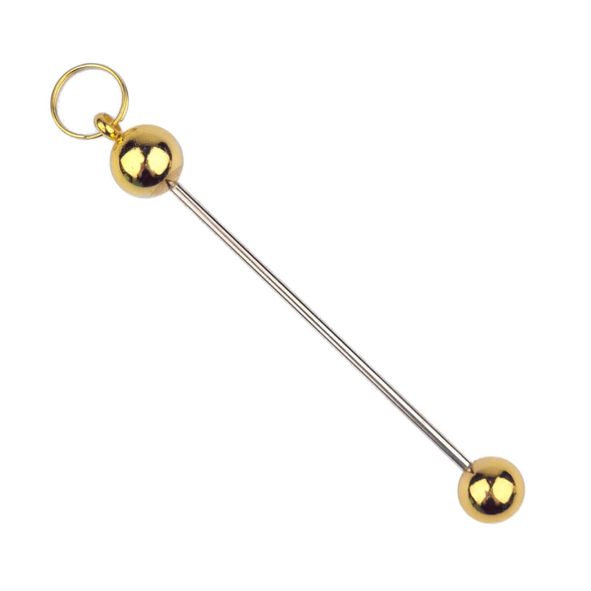 <ul> <li>Pendentif fileté en acier inoxydable de couleur or</li> <li>La tige est munie d'une boule des deux côtés, que l'on visse.</li> <li>Toutes les perles (à l'exception des perles de lettres en acrylique) s'y adaptent.</li> <li>La distance entre les sphères est d'environ 6 cm.</li> <li>Peut également être placé dans le sapin de Noël en tant qu'ornement/décoration.</li> <li>
</li></ul> Jootjes Haakcadeautjes