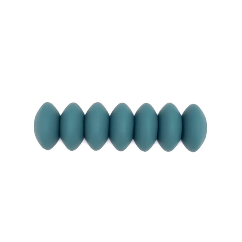 Silicone beads - Oval - 12 mm - Fluorite