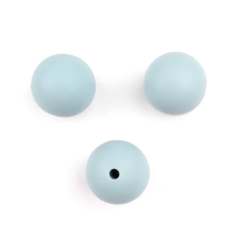 Siliconen Kralen - Rond - 6 mm - Aqua - Per 50 stuks