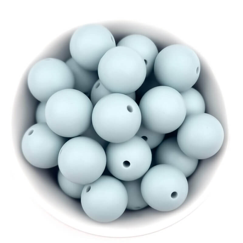 Siliconen kralen 20 mm - Rond - Aqua Blauw