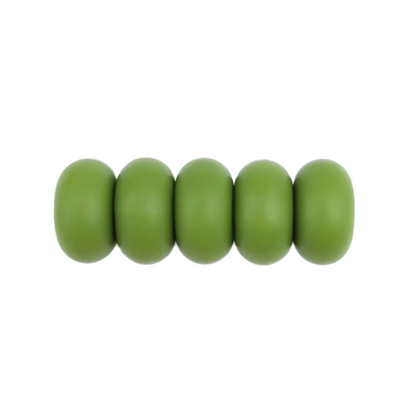 Silicone beads - Abacus - 14 mm - Jungle Green