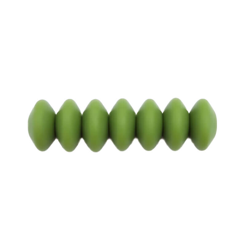 Silicone beads - Oval - 12 mm -Jungle Green