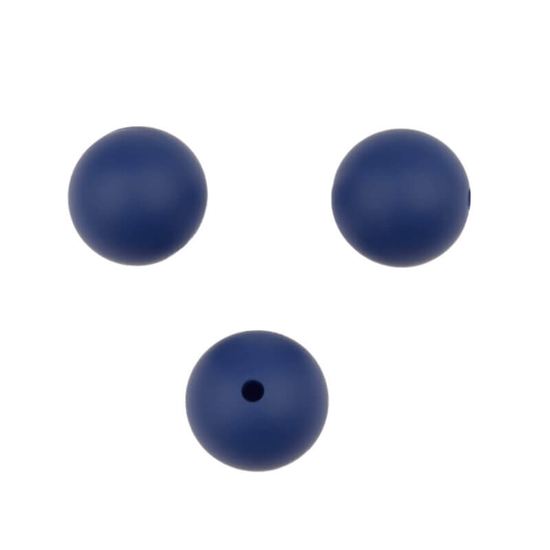 Siliconen Kralen - Rond - 6 mm - Navy - Per 50 stuks
