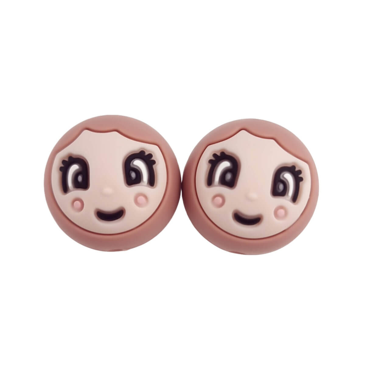 Exclusively at Jootjes Crochet Gifts: - Color:Girl/Woman Astilbe/Rosewood
- Type: Silicone beads Lucky dolls
- Size: 20 mm
- Color: Face Astilbe (our own developed color), Hair: Rosewood
- Registered Design by Jootjes®
- Sold individually, nowhere cheaper
- BPA-, Phthalates-, Lead-, PVC- and Poison-free
- Suitable for CE certified end product
- Medical grade silicone beads
- Chillable in the refrigerator
- Dishwasher safe Jootjes Haakcadeautjes