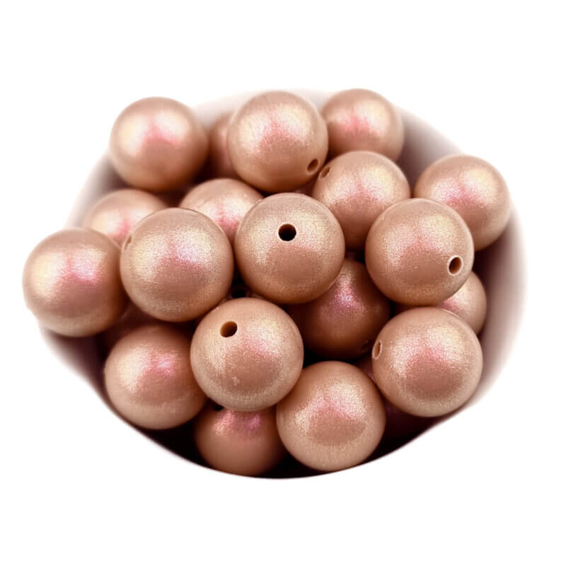 Silicone pearl print caffe latte